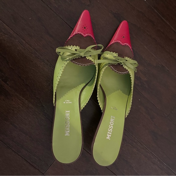 Missoni Vibrant Pink and Yellow Mules - Picture 7 of 8